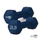 Wecare Fitness Neoprene Coated 2 Lbs Dumbbells for Non-Slip Grip, Set of Two, Blue, 2PK WC-2P-2LB-BL - alternate 1